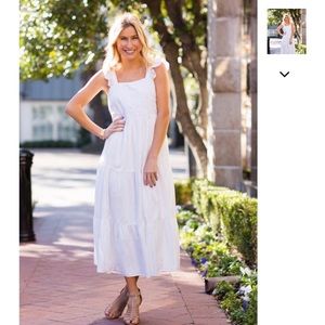 J. Marie Collections Margot Midi white dress